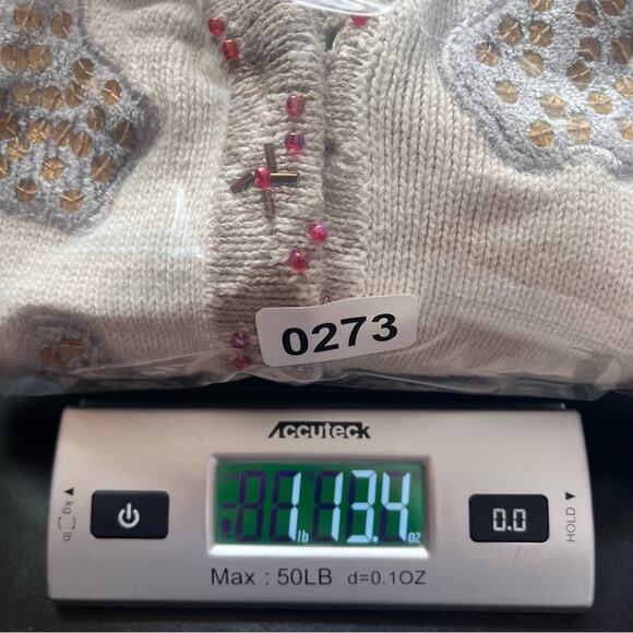 Storybook Knits Cardigan Sweater Womens Large Embellished Bead Sequin Giraffes - Picture 12 of 12